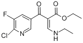 ETHYL 2-[(6-CHLORO-5-FLUOROPYRIDIN-3-YL)CARBONYL]-3-(ETHYLAMINO)ACRYLATE Struktur