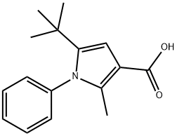 5-(tert-butyl)-2-methyl-1-phenyl-1H-pyrrole-3-carboxylic acid Struktur