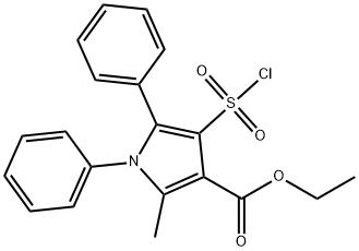 ETHYL 4-(CHLOROSULFONYL)-2-METHYL-1,5-DIPHENYL-1H-PYRROLE-3-CARBOXYLATE Struktur