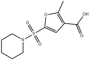 2-METHYL-5-(PIPERIDINOSULFONYL)-3-FUROIC ACID Struktur