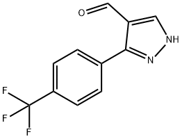 3-[4-(TRIFLUOROMETHYL)PHENYL]-1H-PYRAZOLE-4-CARBALDEHYDE Struktur