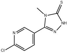 5-(6-CHLORO-3-PYRIDYL)-4-METHYL-4H-1,2,4-TRIAZOLE-3-THIOL Struktur