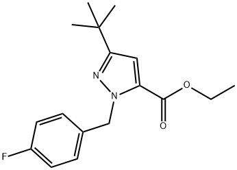 ETHYL 3-(TERT-BUTYL)-1-(4-FLUOROBENZYL)-1H-PYRAZOLE-5-CARBOXYLATE Struktur