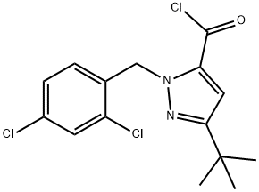 3-(TERT-BUTYL)-1-(2,4-DICHLOROBENZYL)-1H-PYRAZOLE-5-CARBONYL CHLORIDE Struktur