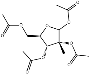 (3R,4R,5R)-5-(acetoxymethyl)-3-methyltetrahydrofuran-2,3,4-triyl triacetate Structure