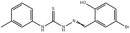 5-bromo-2-hydroxybenzaldehyde N-(3-methylphenyl)thiosemicarbazone Struktur