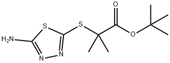 TERT-BUTYL 2-[(5-AMINO-1,3,4-THIADIAZOL-2-YL)THIO]-2-METHYLPROPANOATE Struktur