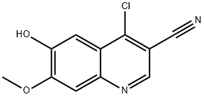 3-Quinolinecarbonitrile, 4-chloro-6-hydroxy-7-Methoxy- Struktur