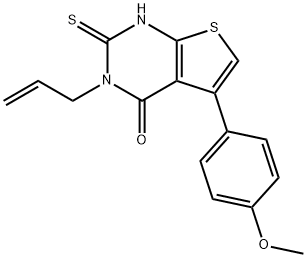 3-ALLYL-5-(4-METHOXYPHENYL)-2-SULFANYLTHIENO[2,3-D]PYRIMIDIN-4(3H)-ONE Struktur