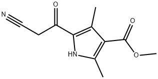 1H-Pyrrole-3-carboxylicacid,5-(cyanoacetyl)-2,4-dimethyl-,methylester(9CI) Struktur