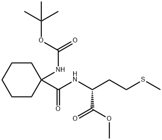 D-Methionine, N-[[1-[[(1,1-dimethylethoxy)carbonyl]amino]cyclohexyl]carbonyl]-, methyl ester (9CI) Struktur