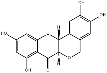 (6aR,12aR)-6a,12a-Dihydro-2,3,8,10-tetrahydroxy[2]benzopyrano[4,3-b][1]benzopyran-7(5H)-one Struktur