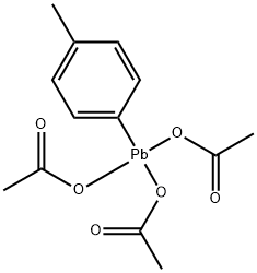 Triacetic acid (4-methylphenyl) lead(IV) salt Struktur