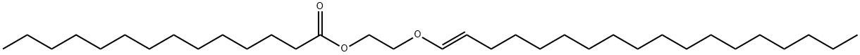 Myristic acid 2-[(E)-1-octadecenyloxy]ethyl ester Struktur