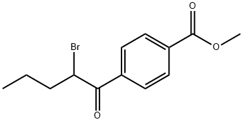 4-(2-BROMO-PENTANOYL)-BENZOIC ACIDMETHYL ESTER Struktur