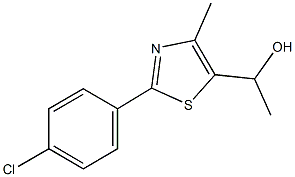 1-[2-(4-chlorophenyl)-4-methyl-1,3-thiazol-5-yl]-1-ethanol Struktur