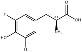 L-4-HYDROXYPHENYL-3,5-D2-ALANINE Struktur