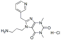 7-(3-aminopropyl)-1,3-dimethyl-8-(pyridin-3-ylmethyl)purine-2,6-dione hydrochloride Struktur