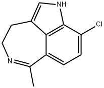 9-Chloro-3,4-dihydro-6-methyl-1H-azepino[5,4,3-cd]indole Struktur