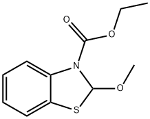 2-Methoxy-3-benzothiazolinecarboxylic acid ethyl ester Struktur