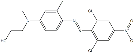 2-[[4-[(2,6-dichloro-4-nitrophenyl)azo]-3-methylphenyl]methylamino]ethanol Struktur