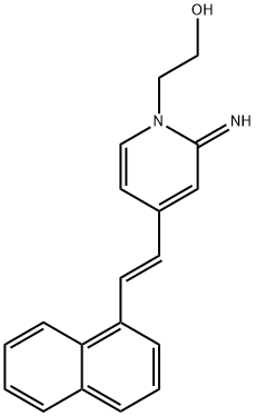 1,2-dihydro-2-imino-4-(1-naphthylvinyl)-1-pyridineethanol Struktur