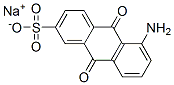 sodium 5-amino-9,10-dihydro-9,10-dioxoanthracene-2-sulphonate Struktur