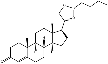 (20R)-20,21-[(Butylboranediyl)bis(oxy)]pregn-4-en-3-one Struktur