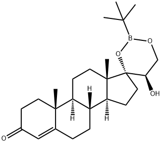 (20R)-17,21-[(tert-Butylboranediyl)bis(oxy)]-20-hydroxypregn-4-en-3-one Struktur