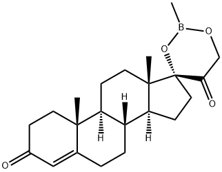 17,21-[(Methylboranediyl)bisoxy]pregn-4-ene-3,20-dione Struktur