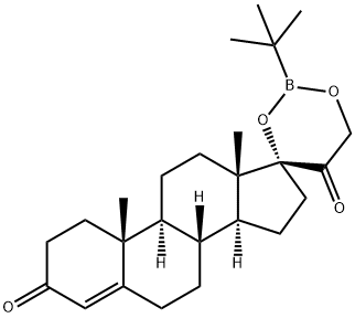 17,21-[(tert-Butylboranediyl)bis(oxy)]pregn-4-ene-3,20-dione Struktur