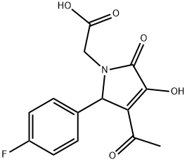 [3-ACETYL-2-(4-FLUORO-PHENYL)-4-HYDROXY-5-OXO-2,5-DIHYDRO-PYRROL-1-YL]-ACETIC ACID Struktur