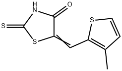 (5E)-2-mercapto-5-[(3-methyl-2-thienyl)methylene]-1,3-thiazol-4(5H)-one Struktur