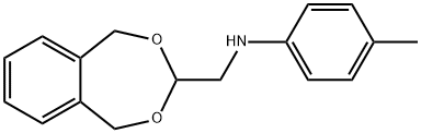 (5,9-DIHYDRO-6,8-DIOXA-BENZOCYCLOHEPTEN-7-YL-METHYL)-P-TOLYL-AMINE Struktur