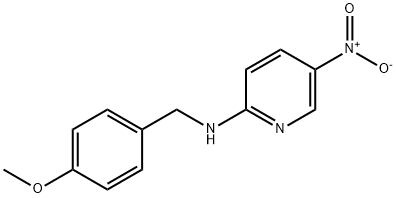 N-(4-methoxybenzyl)-2-amino-5-nitropyridine Struktur