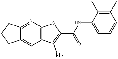 3-amino-N-(2,3-dimethylphenyl)-6,7-dihydro-5H-cyclopenta[b]thieno[3,2-e]pyridine-2-carboxamide Struktur