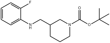 1-BOC-3-[(2-FLUORO-PHENYLAMINO)-METHYL]-PIPERIDINE Struktur