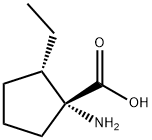 Cyclopentanecarboxylic acid, 1-amino-2-ethyl-, (1R,2S)- (9CI) Struktur