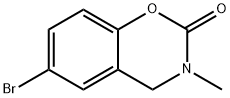 6-bromo-3-methyl-3,4-dihydro-2H-benzo[e][1,3]oxazin-2-one Struktur