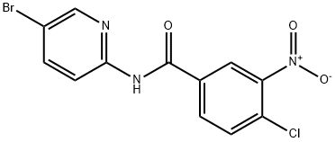 N-(5-bromo-pyridin-2-yl)-4-chloro-3-nitro-benzamide Struktur