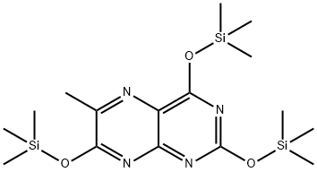 6-Methyl-2,4,7-tris[(trimethylsilyl)oxy]pteridine Struktur