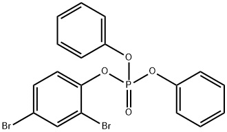 2,4-dibromophenyl diphenyl phosphate Struktur