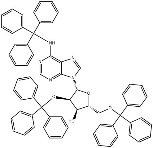 N-(Triphenylmethyl)-2'-O,5'-O-bis(triphenylmethyl)adenosine Struktur