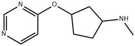 Cyclopentanamine, N-methyl-3-(4-pyrimidinyloxy)- (9CI) Struktur