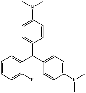 BIS(4-N,N-DIMETHYLAMINO-PHENYL)-(2-FLUOROPHENYL)-METHANE Struktur