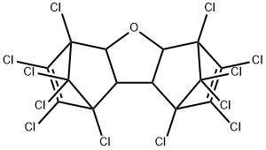 1,2,3,4,6,7,8,9,10,10,11,11-dodecachloro-1,4,4a,5a,6,9,9a,9b-octahydro-1,4:6,9-dimethanodibenzofuran Struktur