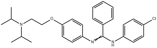 N'-(p-Chlorophenyl)-N-[p-[2-(diisopropylamino)ethoxy]phenyl]benzamidine Struktur