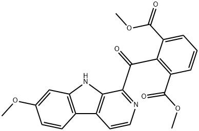 2-[(7-Methoxy-9H-pyrido[3,4-b]indol-1-yl)carbonyl]-1,3-benzenedicarboxylic acid dimethyl ester Struktur