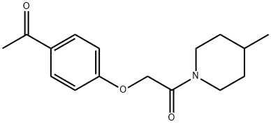 4'-[[2-(4-Methylpiperidino)-2-oxoethyl]oxy]acetophenone Struktur