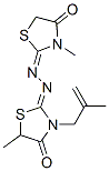 5-Methyl-3-(2-methylallyl)-2,4-thiazolidinedione 2-[(3-methyl-4-oxothiazolidin-2-ylidene)hydrazone] Struktur